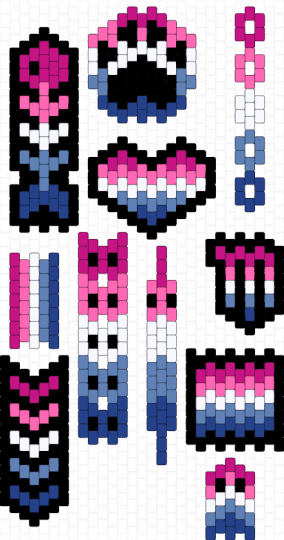 aroaceflux pride keychains - blue, pink