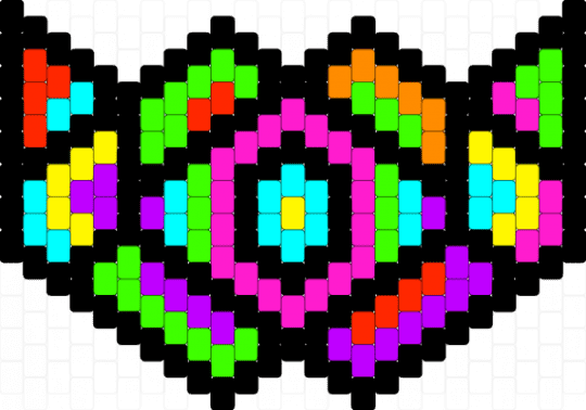 Abstraction mask - black, colorful, green, pink, purple