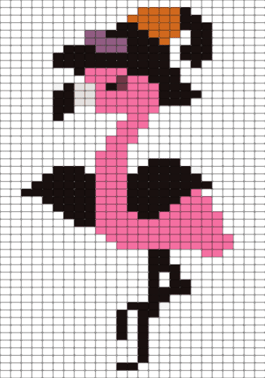 halloween flamingo - pink, white