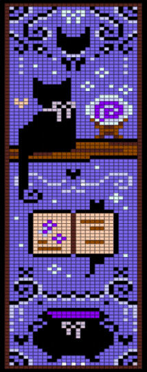 Halloween Pony Bead Design - blue