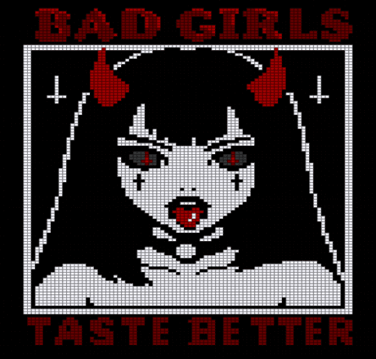 bad girls - black, brown, red, white