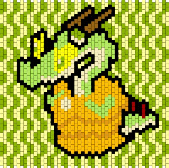 Hydrapple bag - green, yellow
