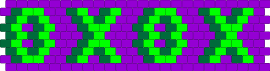 Xoxo - green, purple