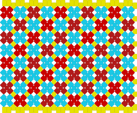 Carousel Pattern 1 - light blue, red
