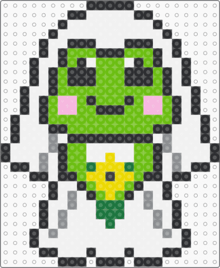 Frog Bride - green, white