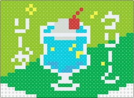 b3 - drink,banner,glass,cherry,blue,green