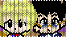 n - killua,gon,hunter x hunter,anime,characters,cuff,blonde,yellow,tan,black