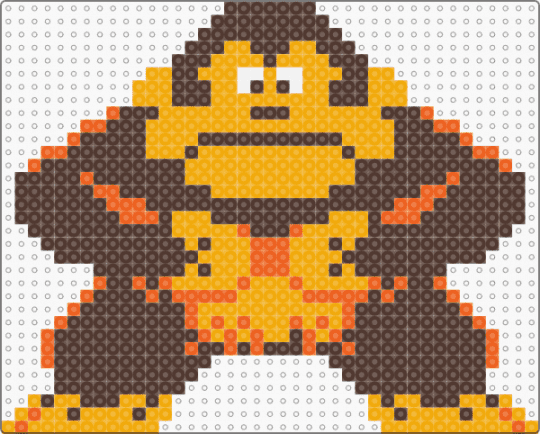 Donkey Kong Sprite - brown, character, gaming, mario, nintendo, orange, video game