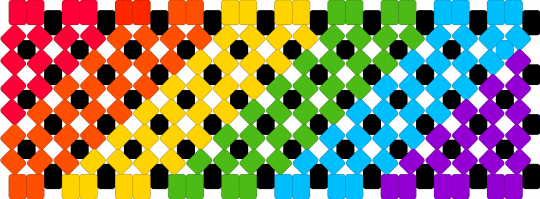 Rainbow x base cuff - green, light blue, orange, rainbow, yellow