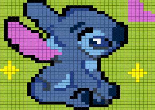 Stitch - blue, green, stitch