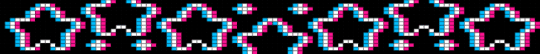 pintrest glitch stars - black, light blue, pink