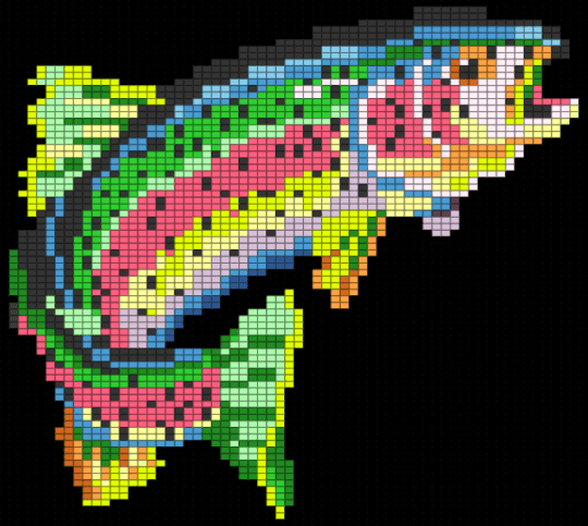 fish!!! - black, colorful, green, light blue, yellow