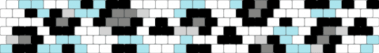 Snow leopard cuff (mini) - gray, light blue, white