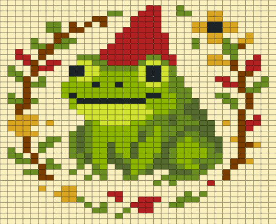 whimsy frog - green, yellow