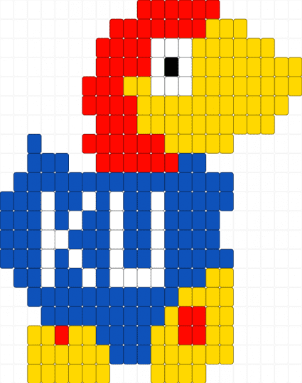 Jayhawk - blue, yellow