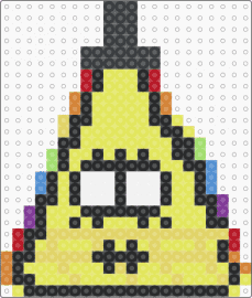 Bill - bill cipher,gravity falls,colorful,character,cartoon,tv show,yellow