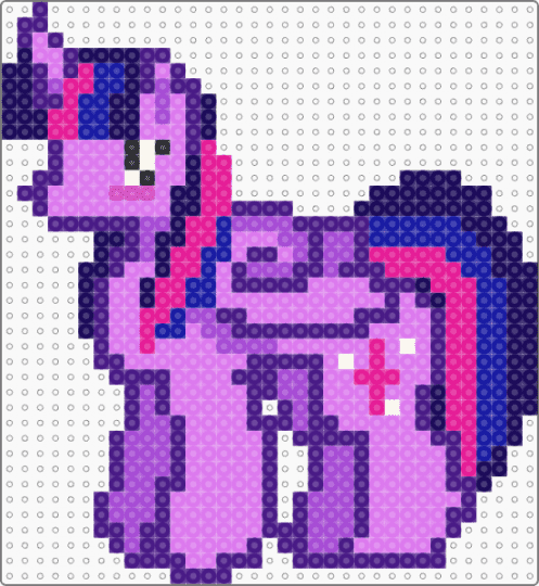 Twilight Sparkle Bag 6/6 - bag, perler bead, pink, purple, twilight sparkle