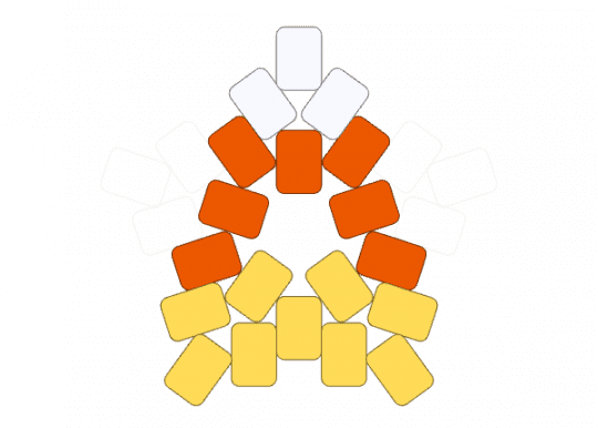 Candy Corn (kandi charm) - orange, yellow