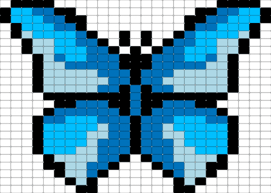 Butterfly - blue, light blue