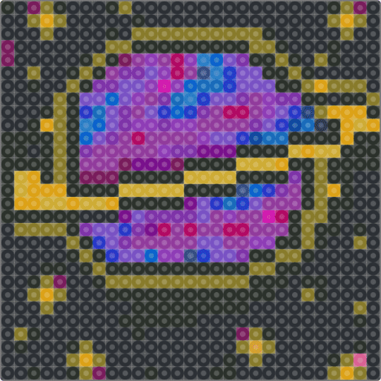 Purple Planet Perler - extraterrestrial, outer space, perler bead, planet, space