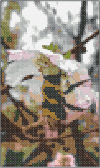Sakura Pollen Queen Bee Perler - animal, bee, bugs, cotdbugs, cute, flowers, nature, perler bead
