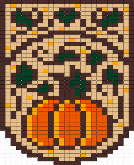 Fall Pumpkin Tapestry/Banner - autumn, banner, beige, brown, fall, halloween, leaf, pumpkin, spooky, tapestry