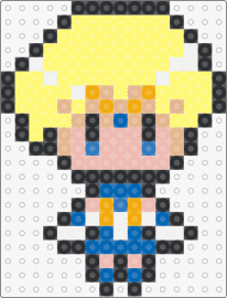 mini sailor uranus - sailor uranus,chibi,character,anime,sailor moon,blonde,tv show,yellow,tan,blue