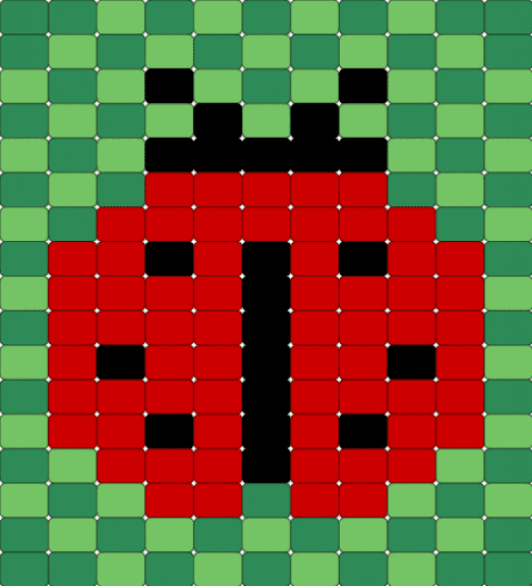 lady bug mini tapestry - green, red