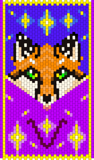 fOX - orange, purple, yellow