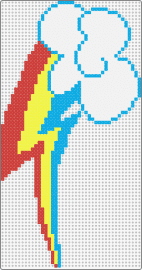 RAINBOW DASH CUTIE MARK XD - rainbow dash,mlp,my little pony,cutie mark,cloud,lightning,colorful,white,red,light blue,yellow