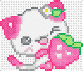 KITTY - kitty,strawberry,kawaii,cat,cute,animal,chibi,fruit,pink,white