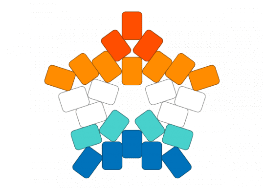 Aro Ace star - aroace, aromantic, asexual, orange, pride