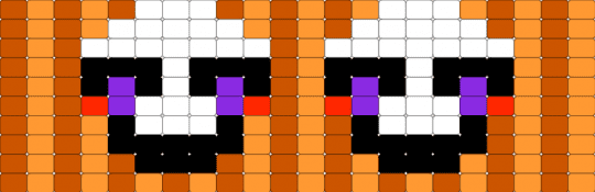 ☆FNAF The marionette/Puppet Ladder stitch☆ - easy for beginners, easy pattern, fnaf, fnaf 2, ladder stitch, orange, red, spooky
