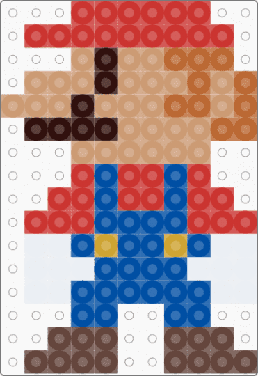 Mario - brown,blue,red,beige