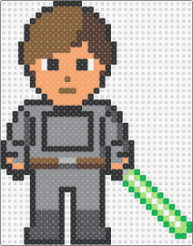 Star wars, Luke Skywalker - luke skywalker,star wars,jedi,lightsaber,character,movie,scifi,gray,green