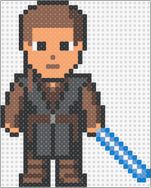 Star wars, Anakin Skywalker - anakin skywalker,star wars,jedi,lightsaber,character,movie,scifi,brown,blue