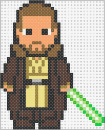 Star wars, Qui Gon Jinn - qui gon jinn,star wars,jedi,lightsaber,character,movie,scifi,brown,yellow,green