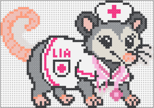 nurse opossum - beige, gray