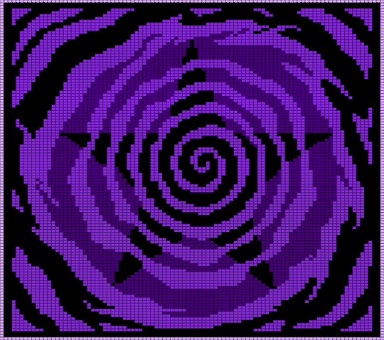 Purple Swirl Star Kandi Tapestry - banner, dark, halloween, panel, purple, spooky, star, tapestry