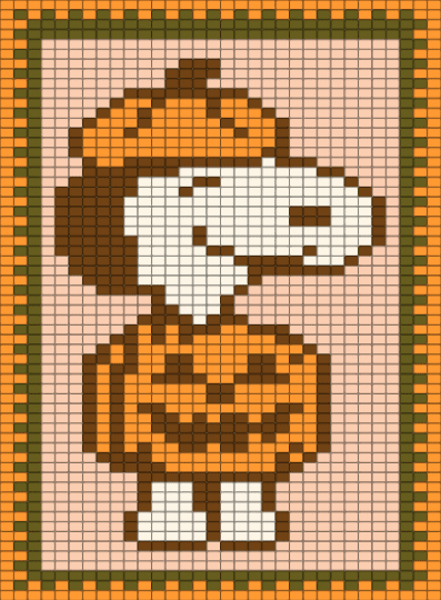 Fall Snoopy Kandi Tapestry - banner, beige, character, halloween, orange, peanuts, snoopy, tapestry