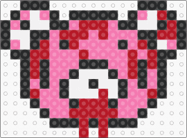 Gloomy Bear - gloomy bear,teddy,bloody,horror,head,character,pink,red