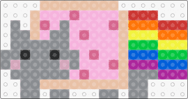 Mini Nyan Cat - nyan cat,meme,poptart,rainbow,gray,pink