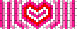 Added a row - heart,love,valentine,stripes,bright,cuff,pink,white