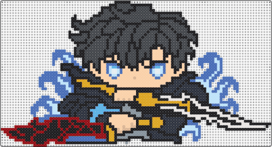 Sung_Solo leveling - beige, black, blue