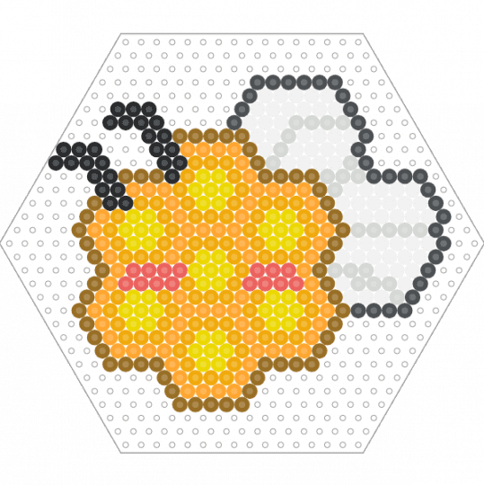 UWU bee honey panel - cotdfarmersmarket, orange, tan