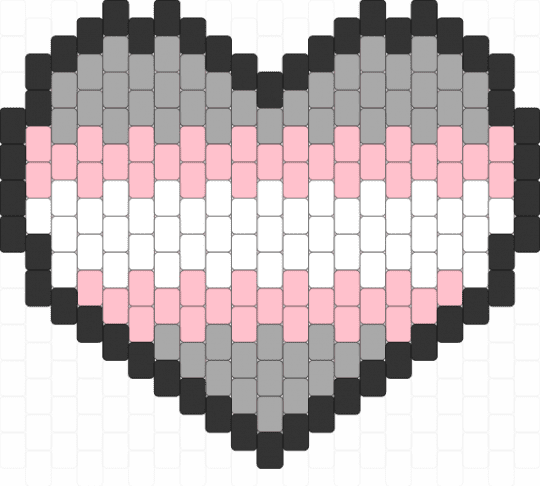 Demigirl Pride Heart - beige, demigirl, heart, pink, pride