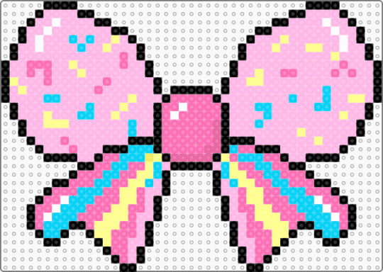 Pinkie Pie themed bow - bow, confetti, my little pony, pink, pinkie pie, ribbon, stripes