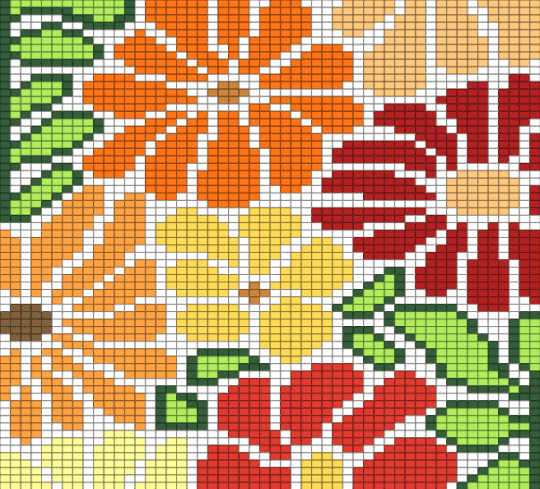 Flowers w diff colors - orange, red