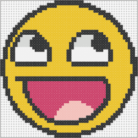 Hi epic - smiley,emoji,happy,face,mouth,yellow,pink,red,white