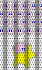 Kirby bag pattern (ver. 1) - kirby,nintendo,video game,star,panel,pink,yellow,white